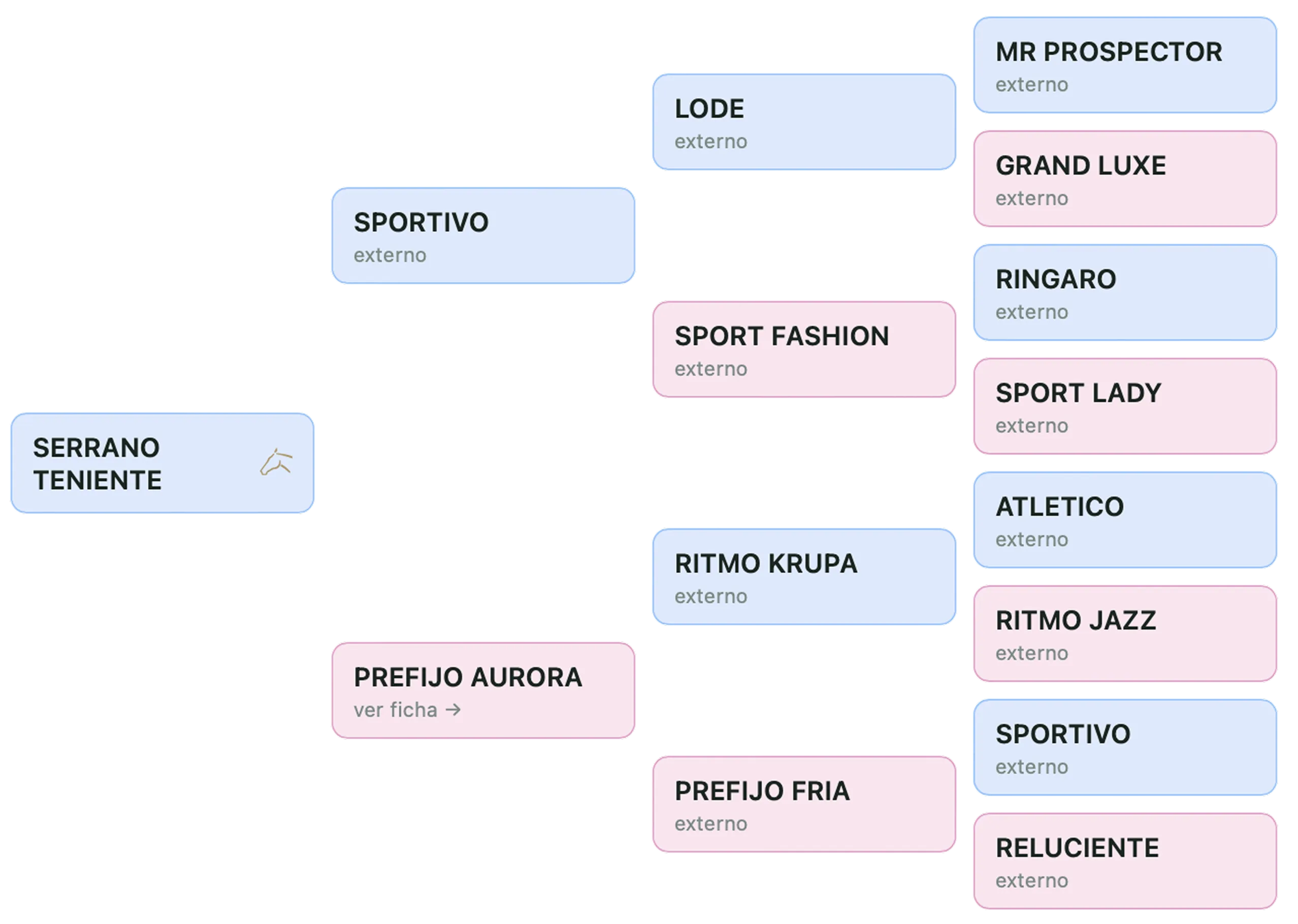 3-generation family tree of a polo horse in Polo Breeders